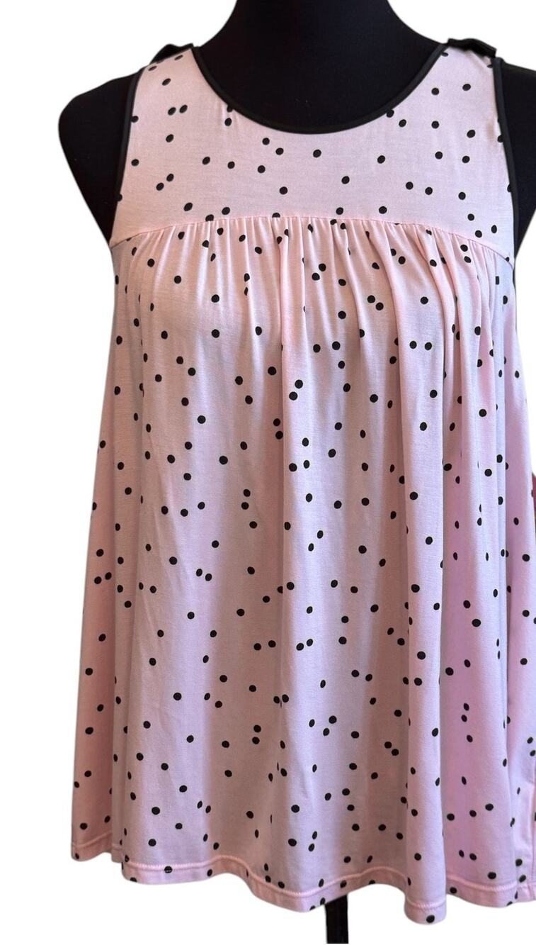 NEW KATE SPADE Dot-Print Jersey Knit Modal PJ top ONLY Size Medium
